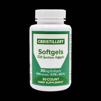30mg CBD Isolate Infused Softgels -THC FREE, 30 Count